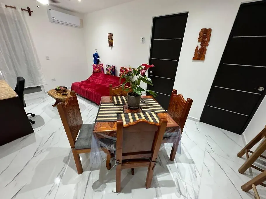 Apartmán Departamento Kasa Kin En Aldea Tulum Plus